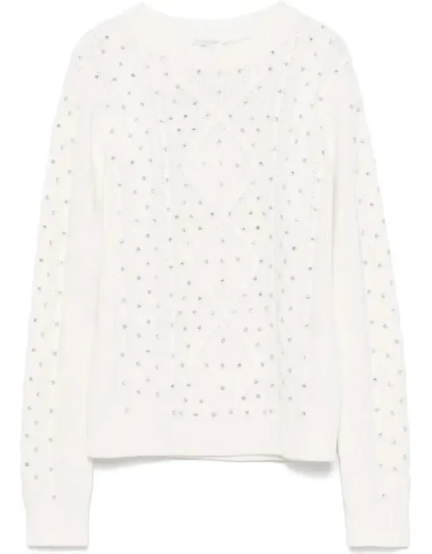 Sweater Wool-cashmere Blend Cable Knit