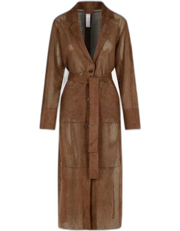 Suede Trench Coat