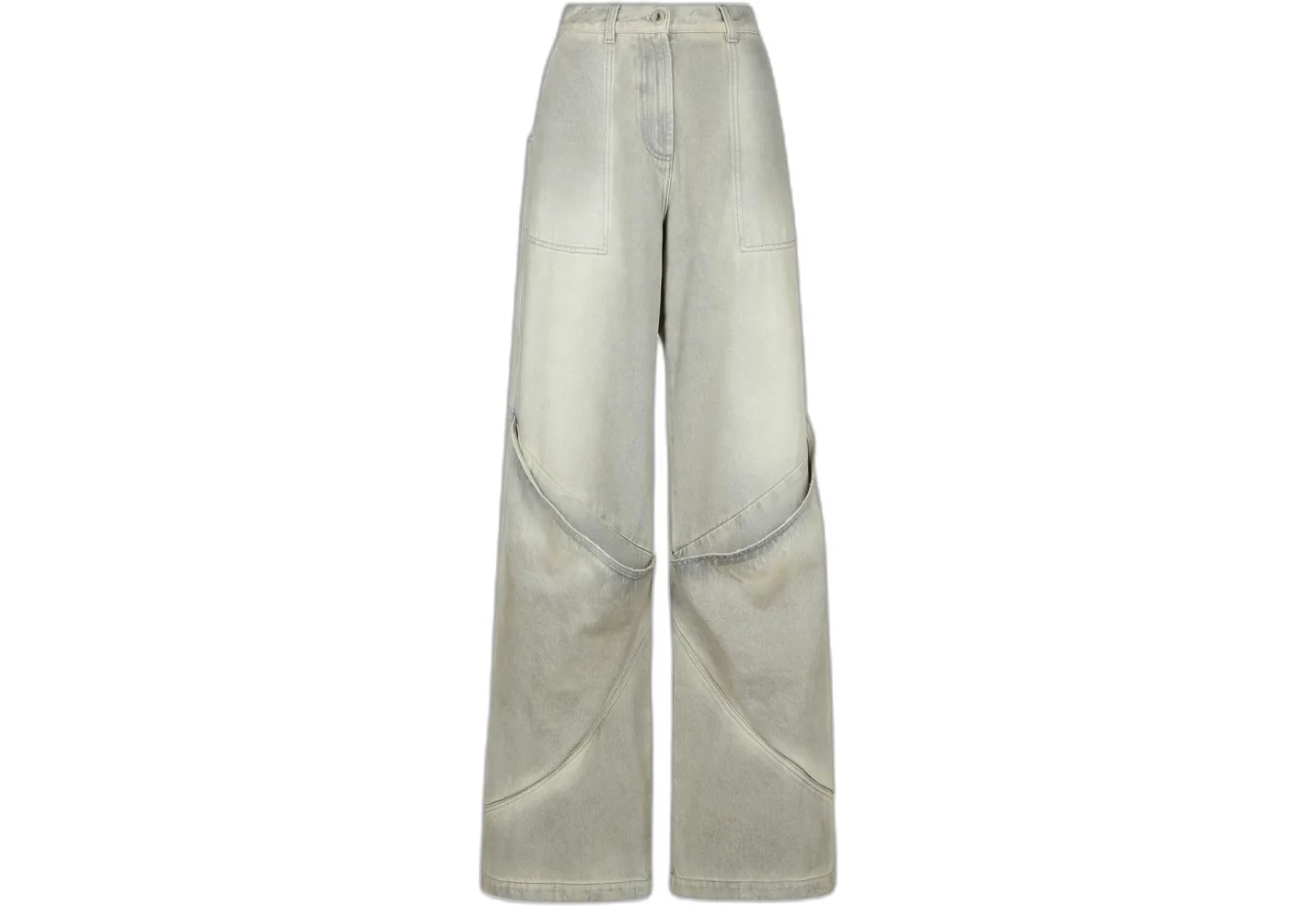 The Attico Jeans With Belt Loops And Contrast Logo Patch