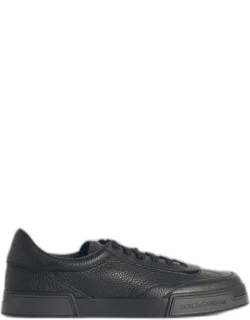 'portofino Sneakers With Embossed Leather And Rubber Sole'