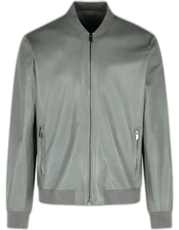 Leather Bomber Jacket