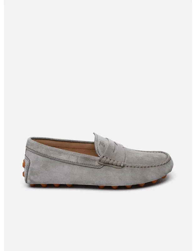 Tod's Suede Loafers With Embossed Logo And 'gommini' Sole