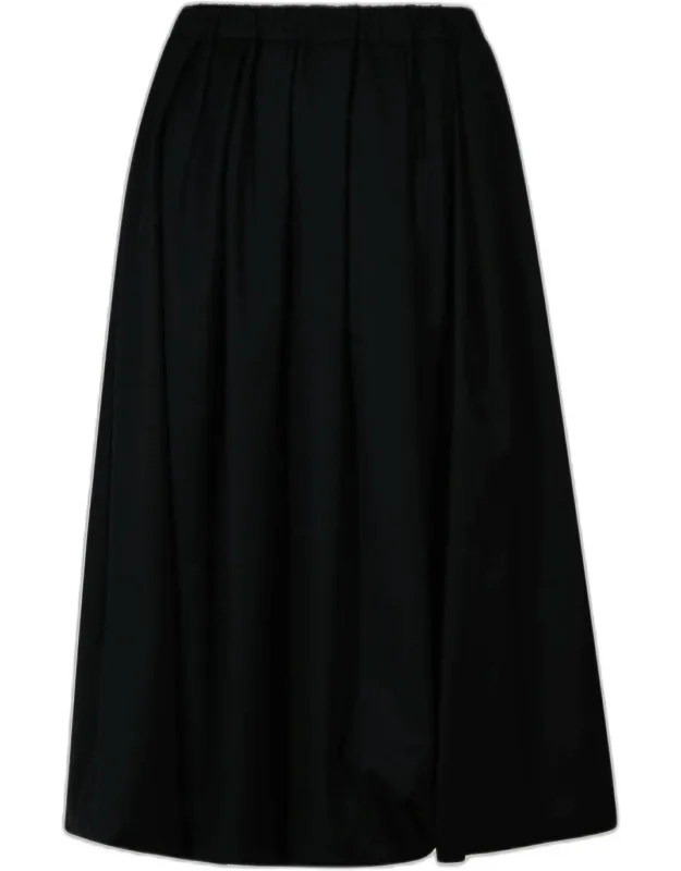 Fabiana Filippi Wool Skirt With Elastic Waistband And Side Pockets