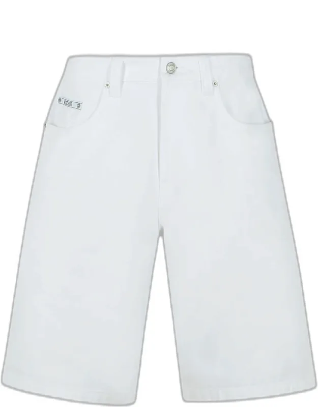 White Cotton Bermuda Shorts