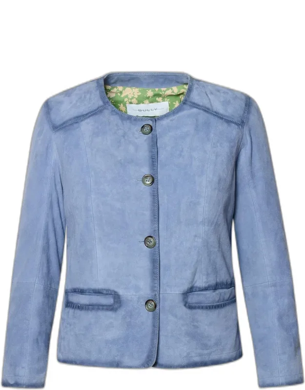 Light Blue Leather Jacket