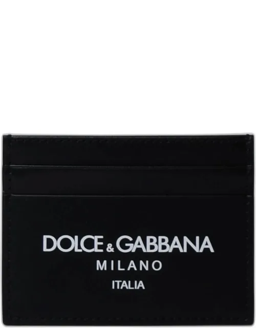 Card Holder With Four Card Compartments And Front Logo Print