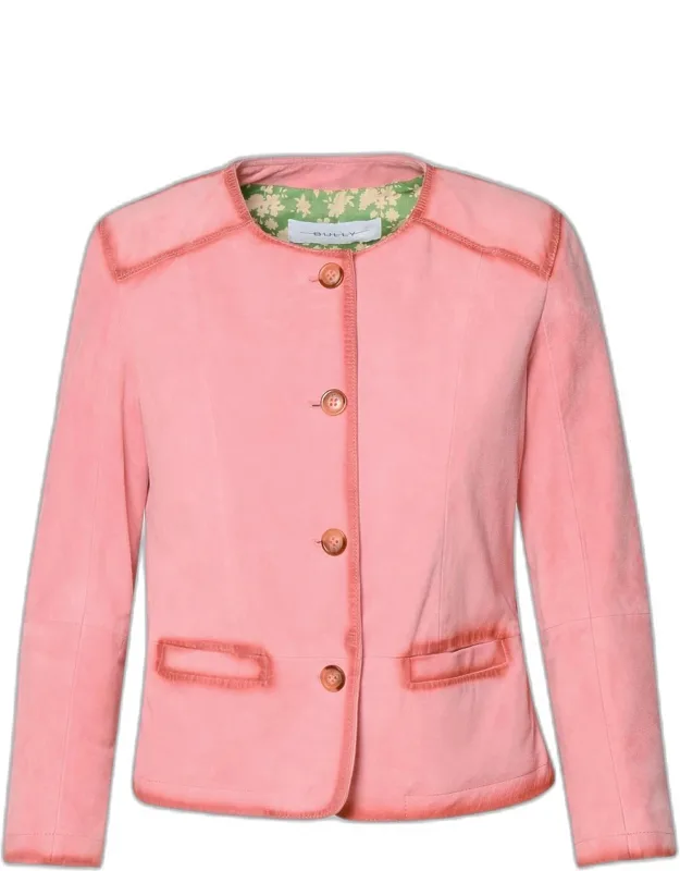 Bully Leather Jacket With Shades And Round Neckline