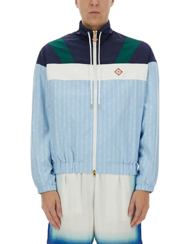 Pinstripe Laurel Track Jacket