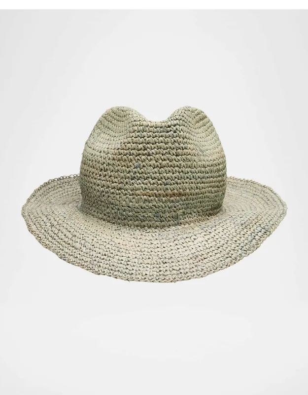Woven Textile Fedora Hat