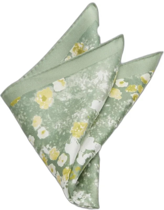 Blurred Floral Pocket Square