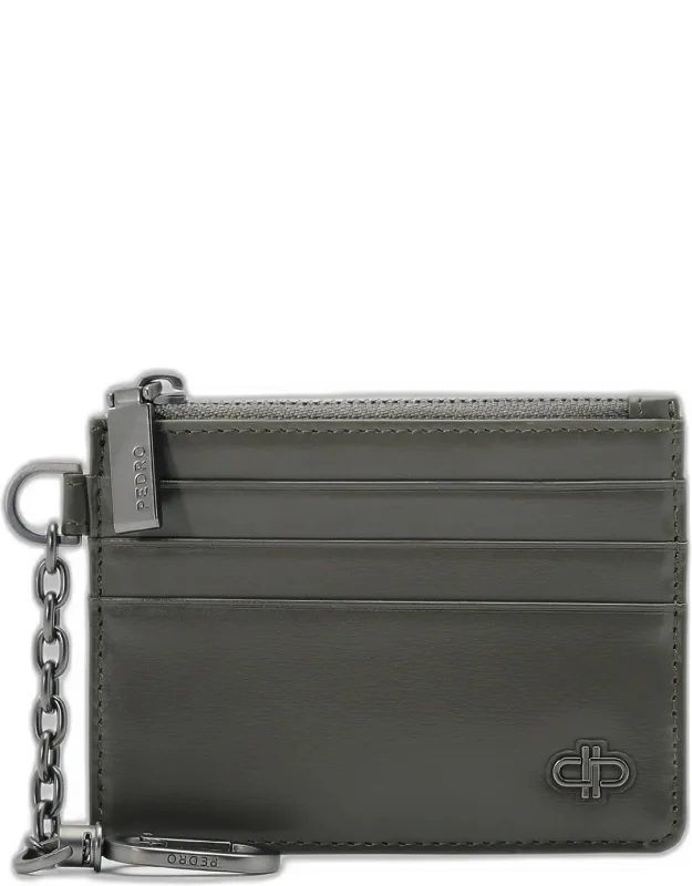 Icon Leather Chain Card Holder
