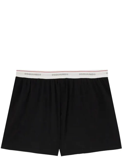 Color Block Boxer Shorts In 94% Cotton And 6% Elastane