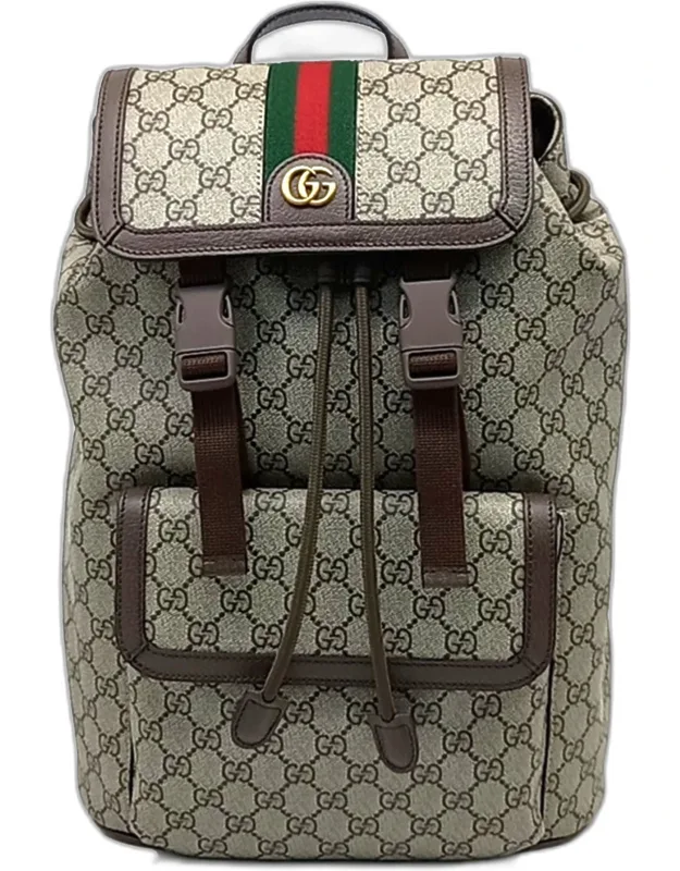 Canvas And Leather Small Backpack