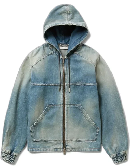 Denim Zip Hoodie
