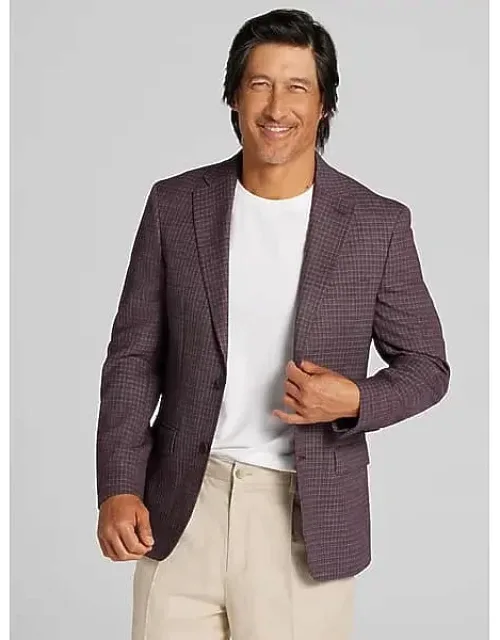 Big & Tall Slim Fit Check Sport Coat