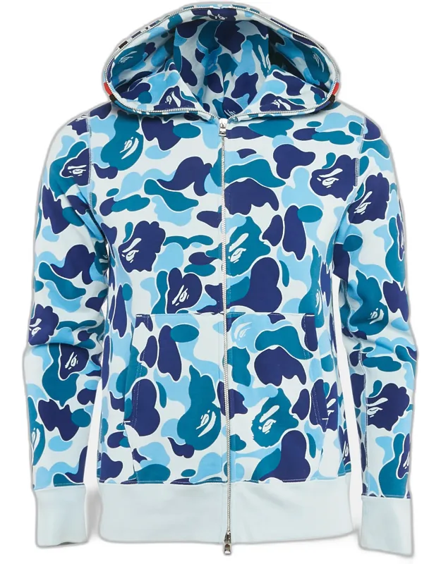 Camo Shark Print Full Zip Hoodie