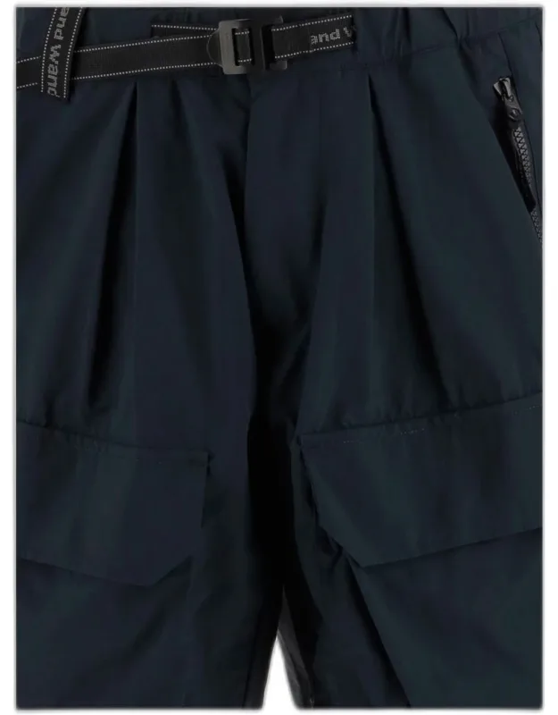 Pants With Belt And Zipper Pockets