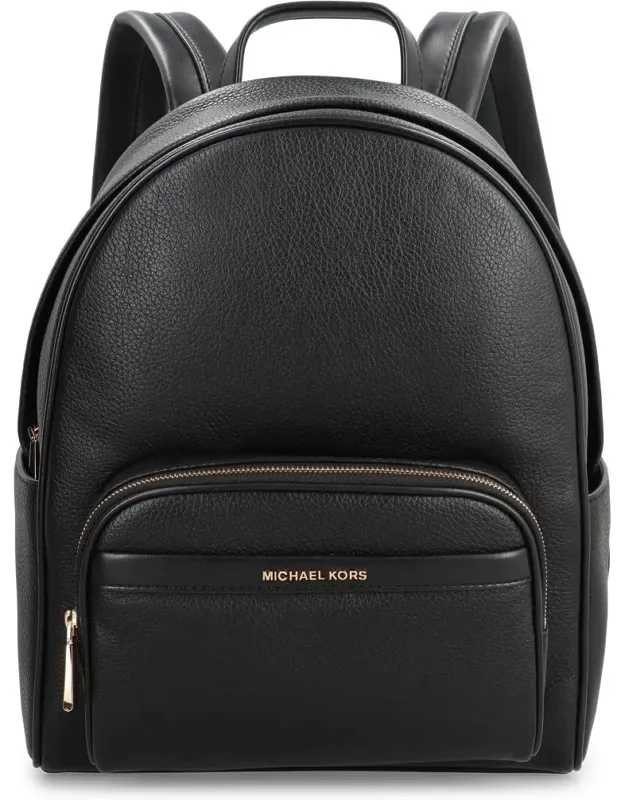 Bex Leather Backpack With Adjustable Shoulder Straps And Zip Closure