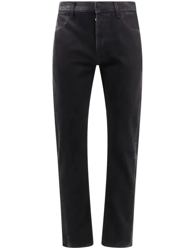 Jeans Straight-leg Black Cotton Denim