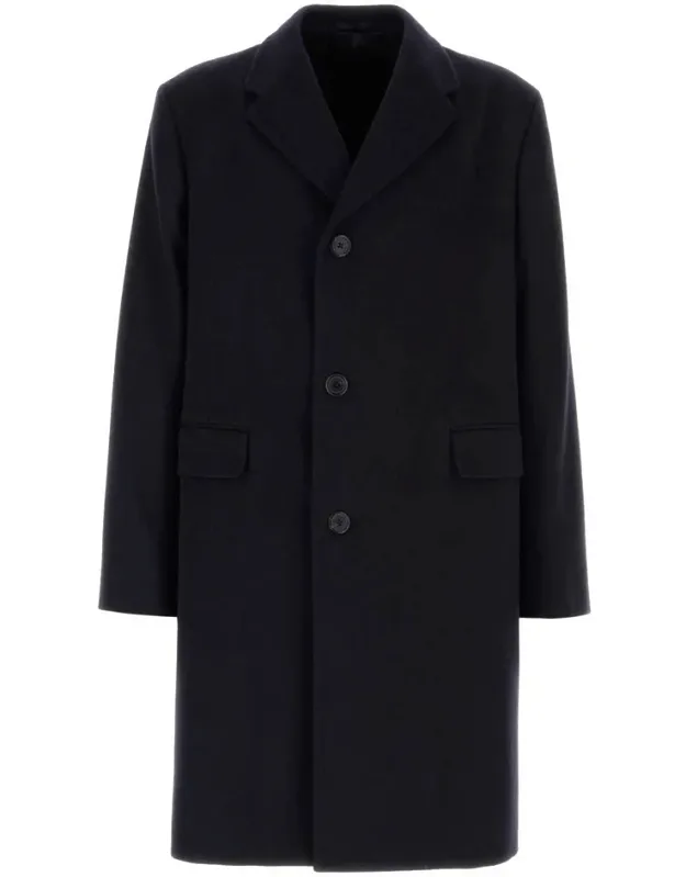 Prada Coat Single-breasted Coat With Notched Lapel