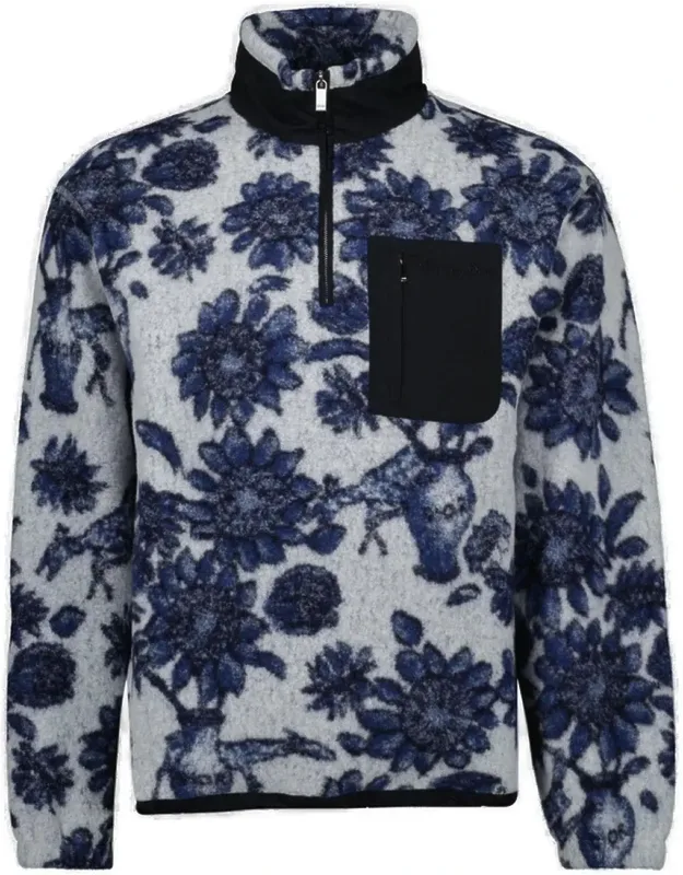 Floral Patterned Zip Detailed Jumper