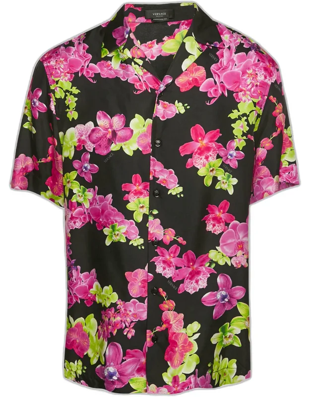 Floral Print Silk American Fit Shirt