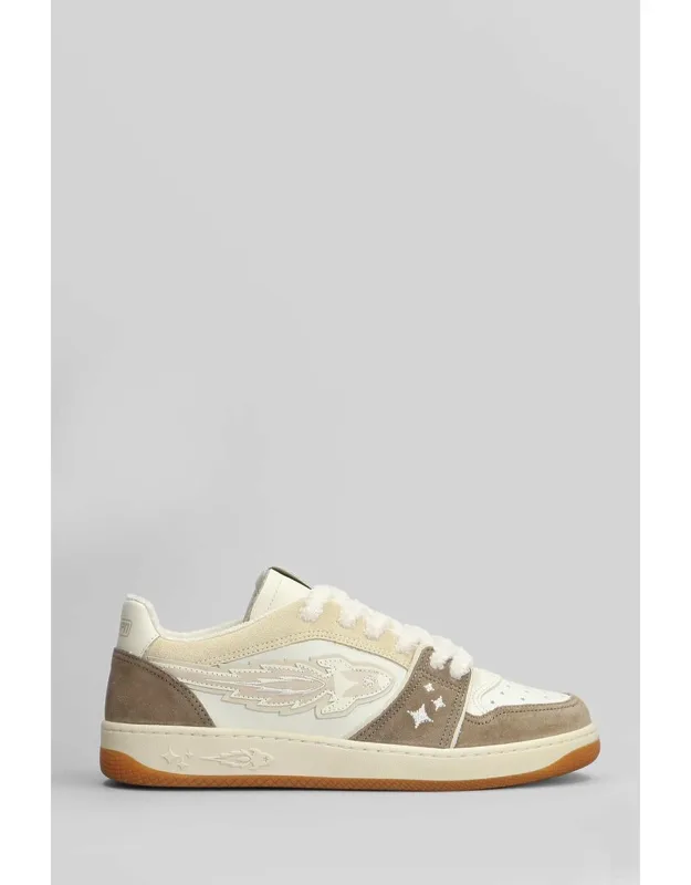 Egg Rocket Sneakers With Perforated Upper Toe And Rubber Sole
