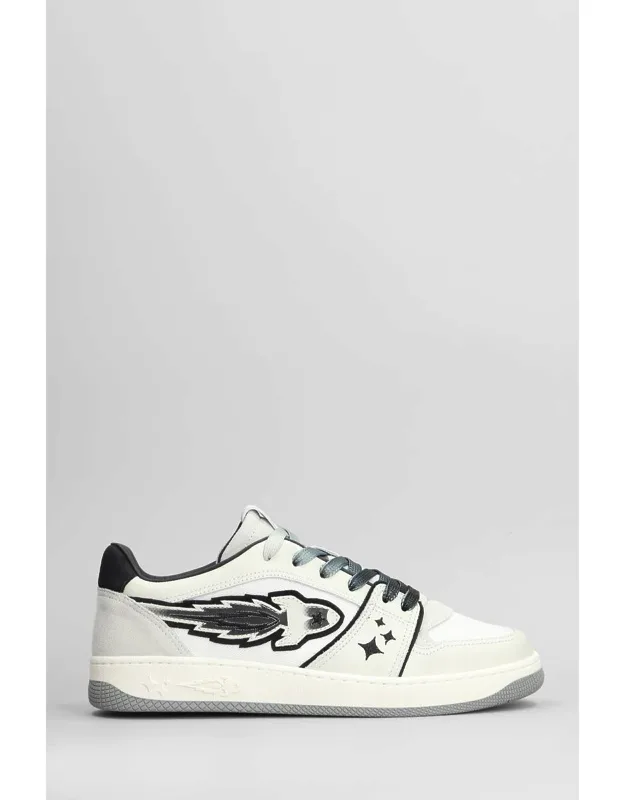 Egg Rocket Sneakers With Suede Details And Rubber Sole