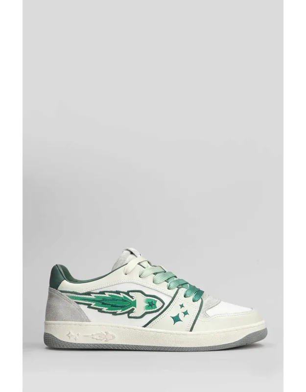 Egg Rocket Sneakers With Suede Details And Rubber Sole