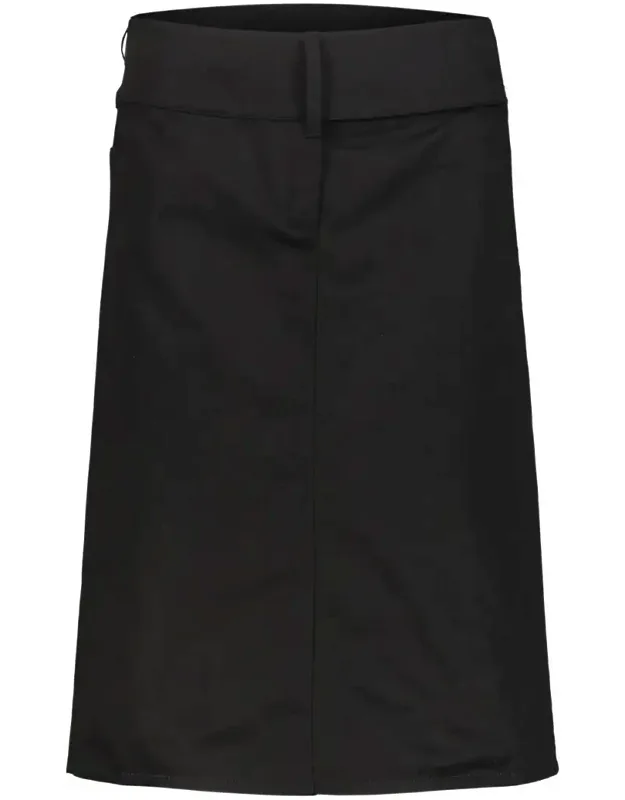 Polycotton Belted Skirt With Embroidered Logo