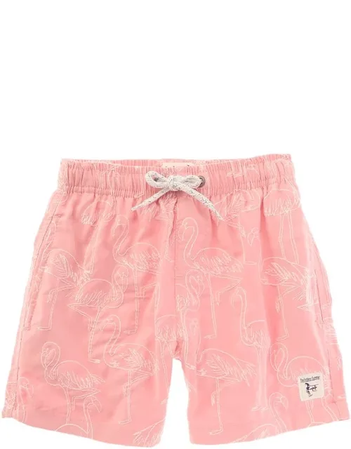 Volley Swim Short With Elastic Drawstring Waist And Quick-drying Fabric