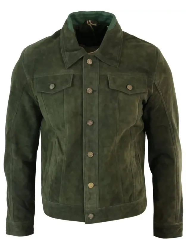 Vintage Denim Retro Suede Leather Jacket