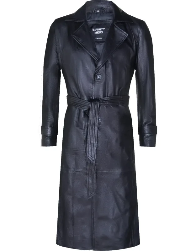 Leather Full Length Trench Coat