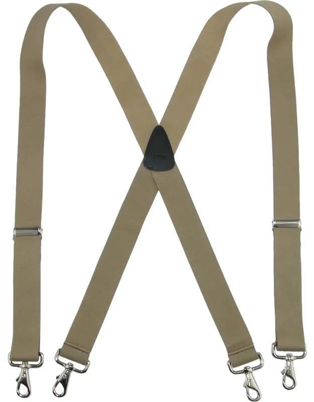 Big & Tall Elastic Solid Color X-back Suspenders With Swivel Hook Ends