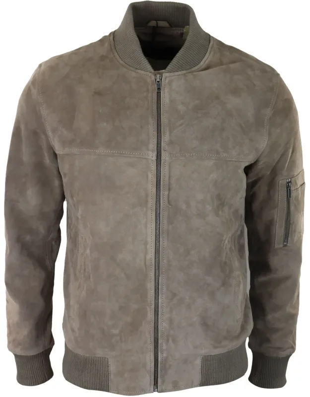 Suede Bomber Jacket