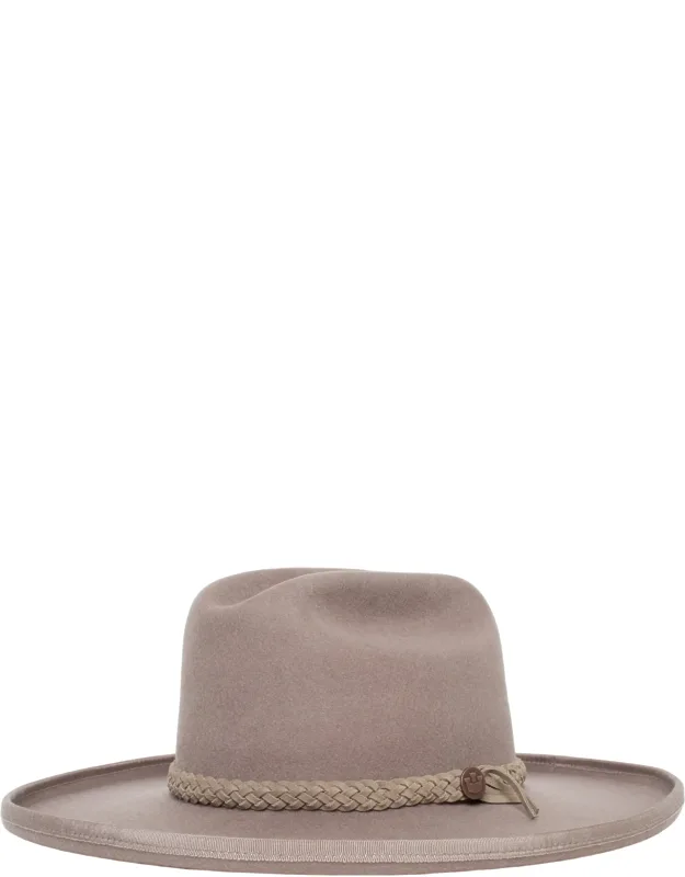 Garden Plains Wool Felt Wide Brim Fedora Hat