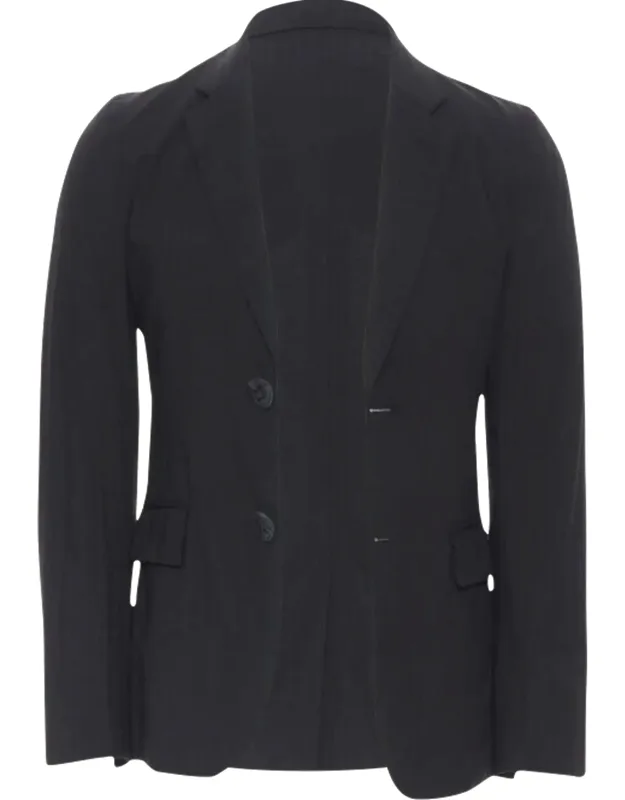 Check Rubber Buttons Blazer Jacket
