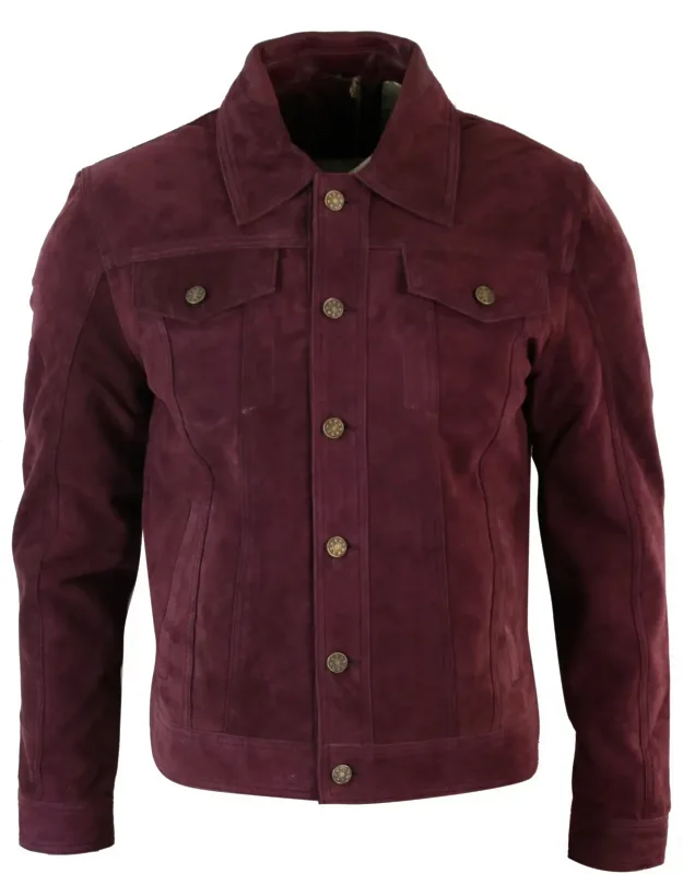 Vintage Denim Retro Suede Leather Jacket