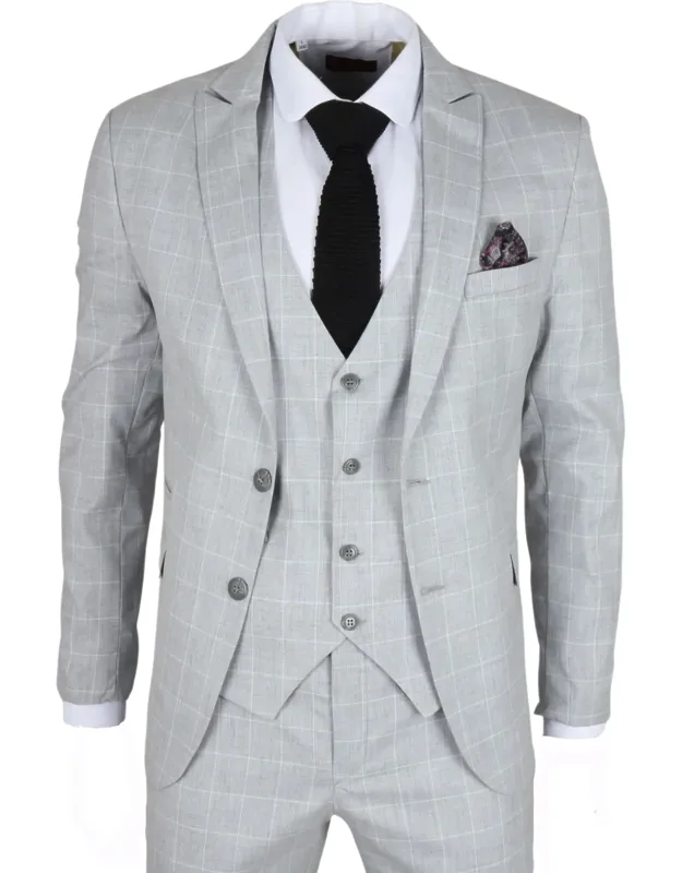 Checked Tailored Fit Suit
