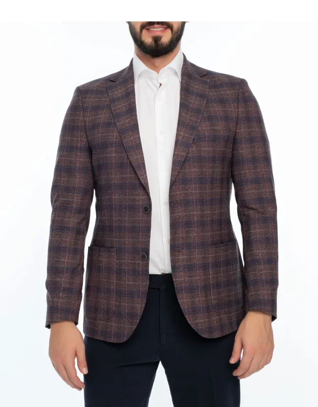 Mclendon Plaid Sport Coat, Top-quality Blend, Tailored To Perfection
