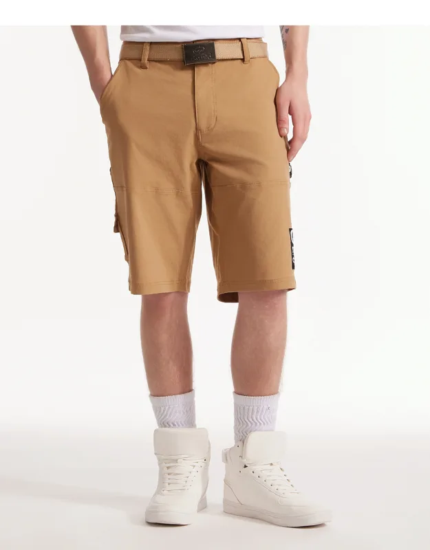 Ecko Unltd. Keep Tabs On Belted Cargo Short With Welt And Patch Pockets