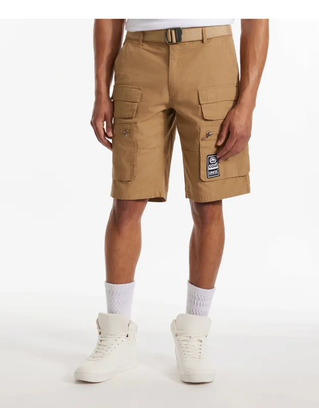 Ecko Unltd. Freshen Up Cargo Shorts With Zip Fly And Button Closure