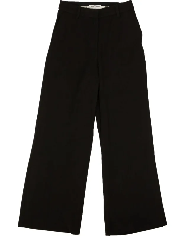 Polyester Side Slit Straight Pants