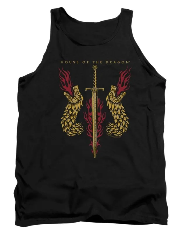 House Of The Dragon Sword And Dragon Heads Tank Top