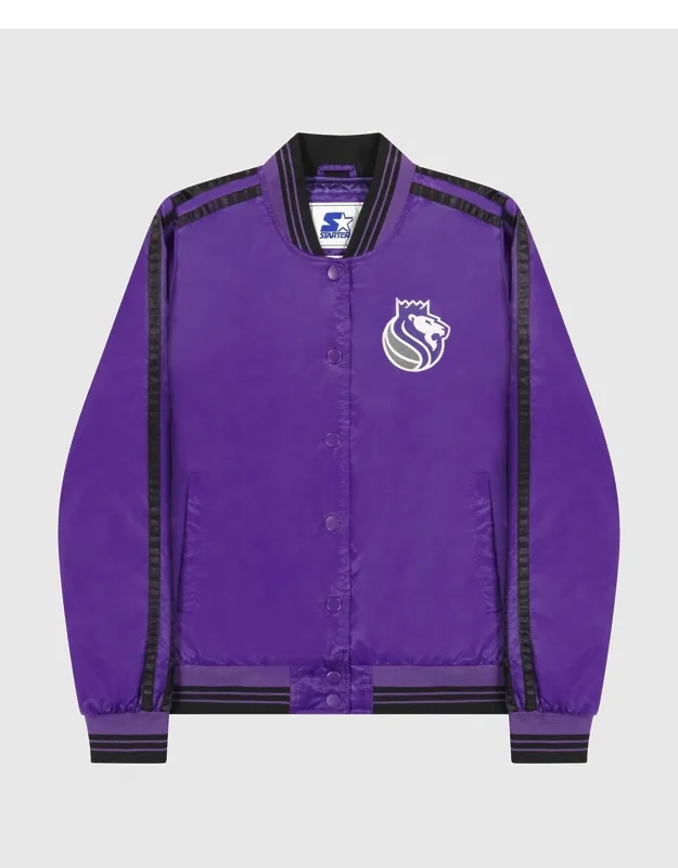 Sacramento Kings Varsity Satin Full-snap Jacket
