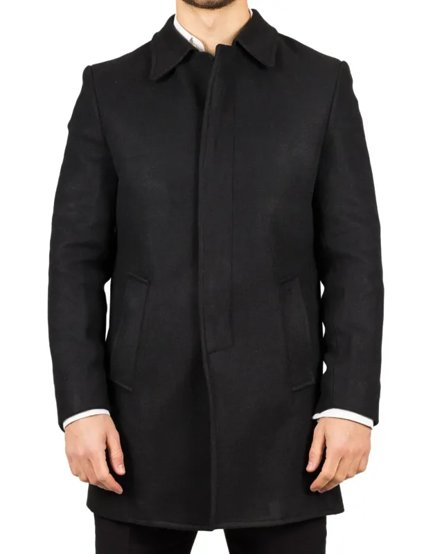 Classic Collar Wool Blend Overcoats Classic Trench Coat Winter Jacket