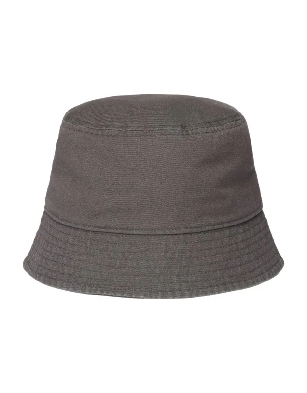 Sustainable Bucket Hat With Sewn Eyelets And Short Brim