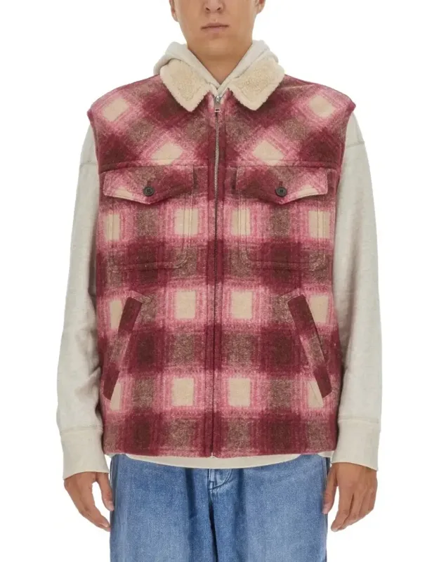 Kiran Jacket With Distinctive Plaid Pattern And Zip Closure