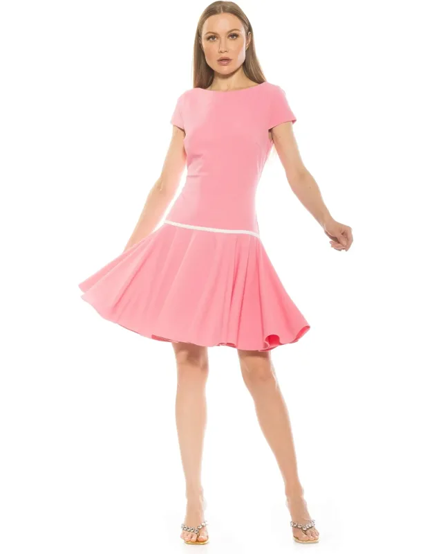 Aoife Dress - Boatneck Cap Sleeve Fit & Flare