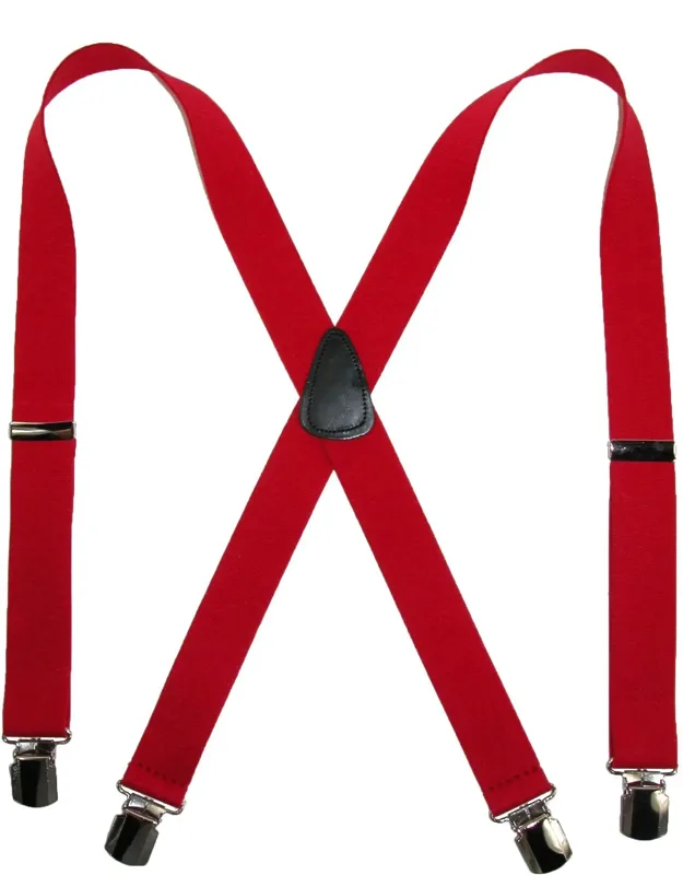 Elastic Anti-slip Pin Clip 1 1/2 Inch Solid Suspenders